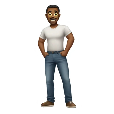 Regular guy with big dent in his pants sticker