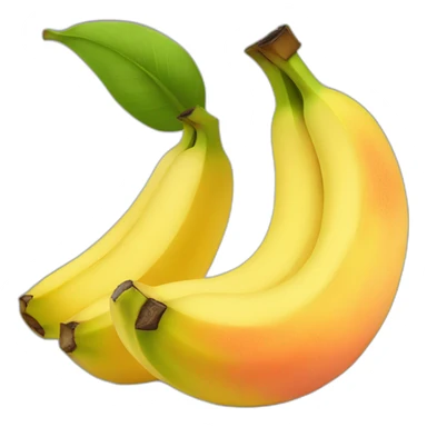 Banana and peach sticker