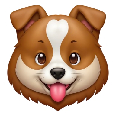 Dog with tongue out and heart in eays sticker