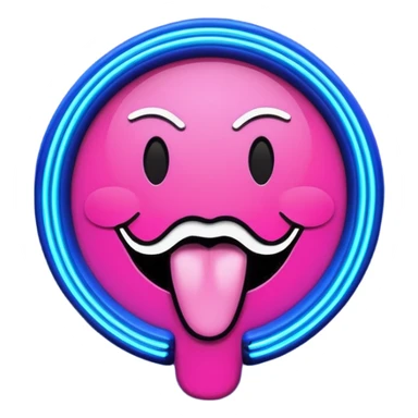 Neon sign saying GET THAT TOUNGE READY YA BASTARD sticker