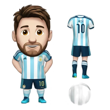 Messi remera argentina  sticker