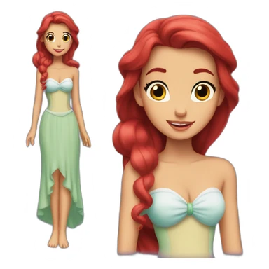 Ariel Disney with just upper body sticker