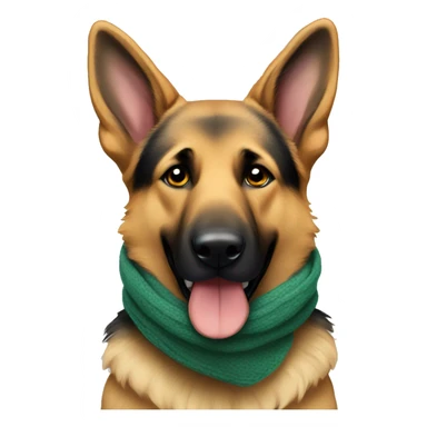 german shepherd with a scarf sticker