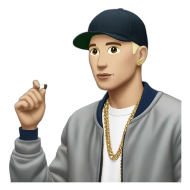 Eminem the rapper that smoke in front of fuji mountain sticker