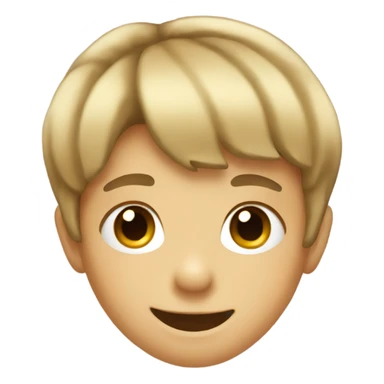 Little boy with bangs and big smile  sticker