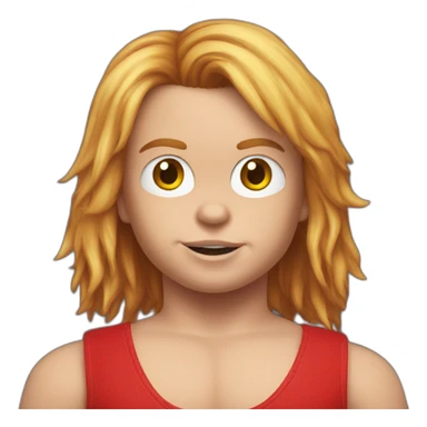 Chucky in a red camisole sticker