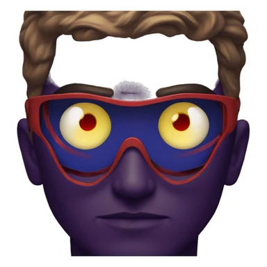 homelander with laser red eyes sticker