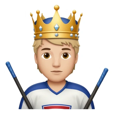 King Hockey player sticker