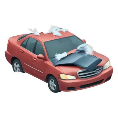 Car crash in snowstorm sticker