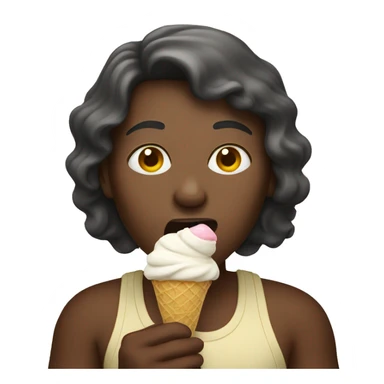 Person eating ice cream  sticker