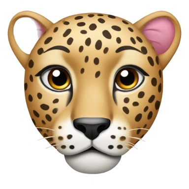 Cheetah with light pink  ིྀ on head sticker