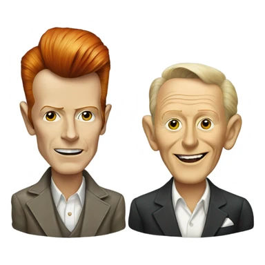 David Bowie and Bing Crosby  sticker