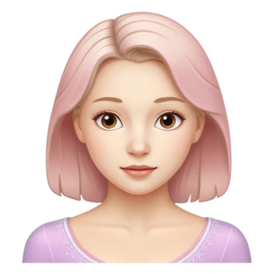 Cinematic Realistic Anna Shcherbakova figure skating Portrait, depicted with lifelike skin texture, subtle rosy undertones, and soft natural lighting that enhances the gentle contours of her face. sticker