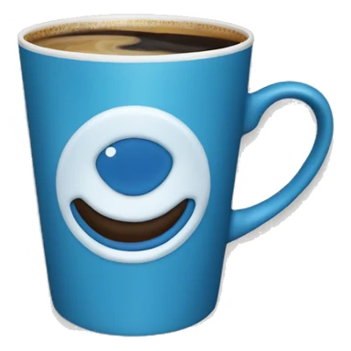 blue christmas coffee cup aesthetic sticker