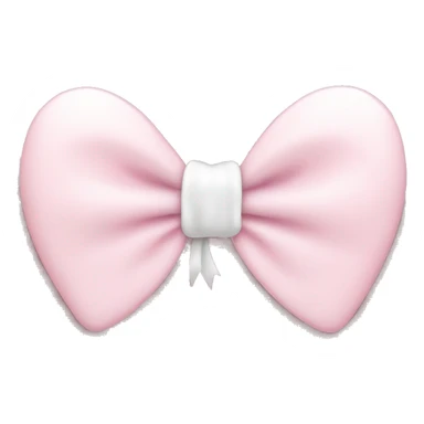 Pastel pink heart with white bow sticker