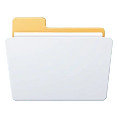 A minimalist open folder with tiny, suggesting a space ready to be filled. maintaining a clean and modern look. Flat UI illustration, digital art, empty state design, neutral background. sticker