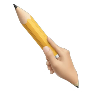 hand illustrating the future with a pencil sticker