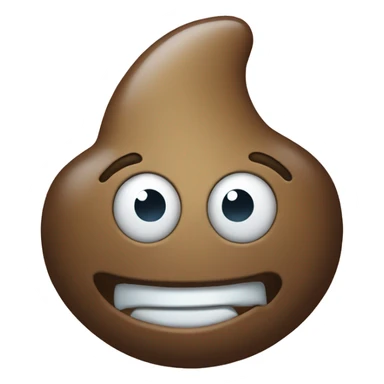 Poop emoji with a halo sticker