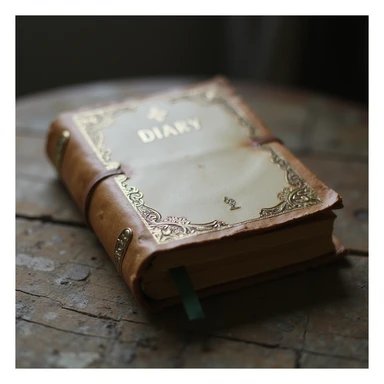 diary, realistic texture, gentle lighting sticker