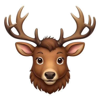 Deer with moose antlers  sticker