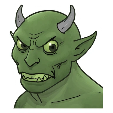Demon face ￼ sticker