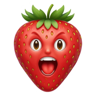 Yelling strawberry  sticker