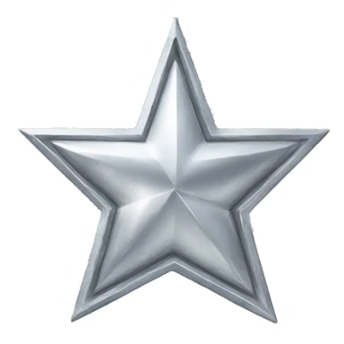Silver aesthetic star sticker