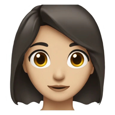 Girl who love anime with dark hair and brown eyes  sticker