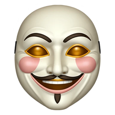 comedy masks guy fawkes masks icon sticker