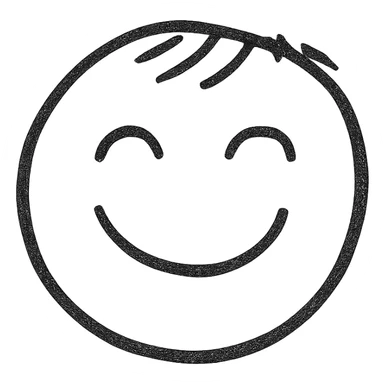a face with a relaxed smile sticker
