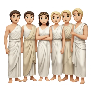 group of ancient greek men and women sticker
