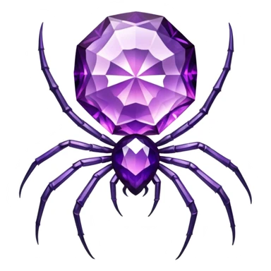 Amethyst spider jewel sticker