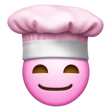 Pink chef hat no face sticker