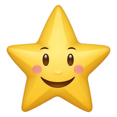 a star  with a heavily exaggerated smile sticker
