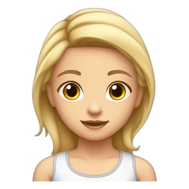 upperbody female young child girl light skin athletic briefs midriff cute adorable sweet sticker