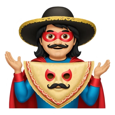 Create a Nacho Libre emoji for a teams chat but make it more original style to the movie sticker