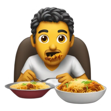 hacker eating biryani sticker