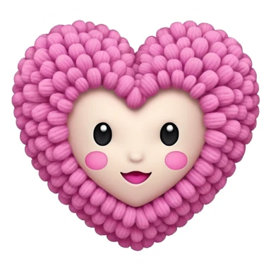 Pom Pom heart sticker