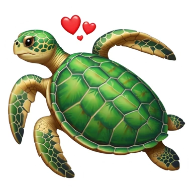 See Turtle in love sticker