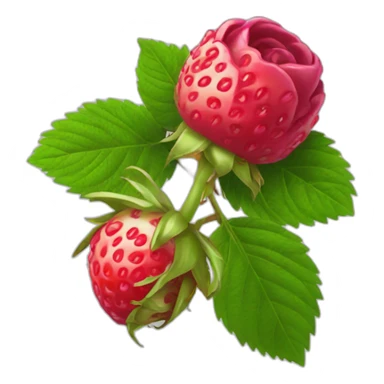 framboise fruit rose sticker