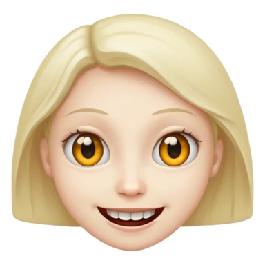 Small eyes scary smile  sticker