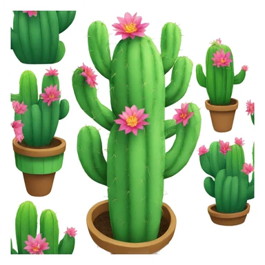 blooming cacti sticker