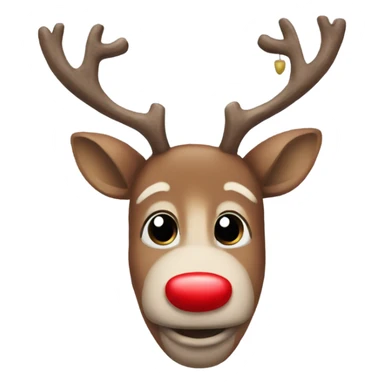Red Nosed Reindeer cute sticker