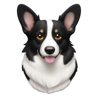 cardigan welsh corgi black and white sticker