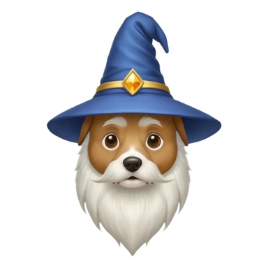 Dog wizard sticker