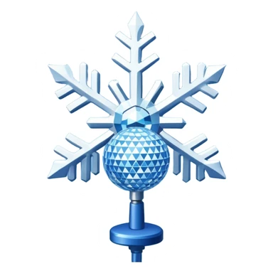 An emoji that represents the K-pop group Seventeen and also symbolizes my personal icon ❄️, along with a Seventeen-related 💙and 🪩🎤💎element of your choice reflecting the group's concept." sticker