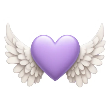 pastel purple heart with angel wings  sticker