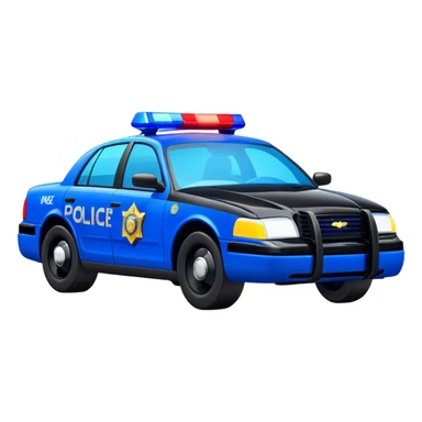 Neon Police Car sticker
