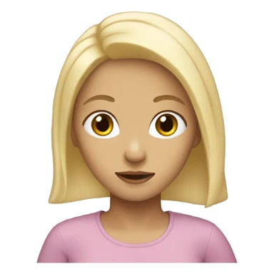 Girl have blonde hair  sticker