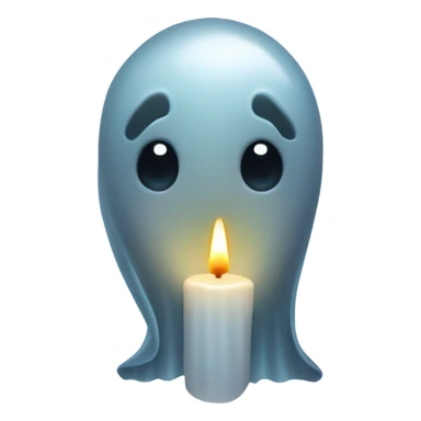 transparent candle like ghost, ethereal, without shape sticker